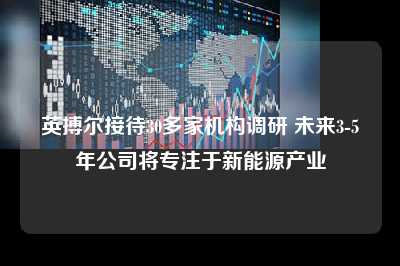 英搏尔接待30多家机构调研 未来3-5年公司将专注于新能源产业